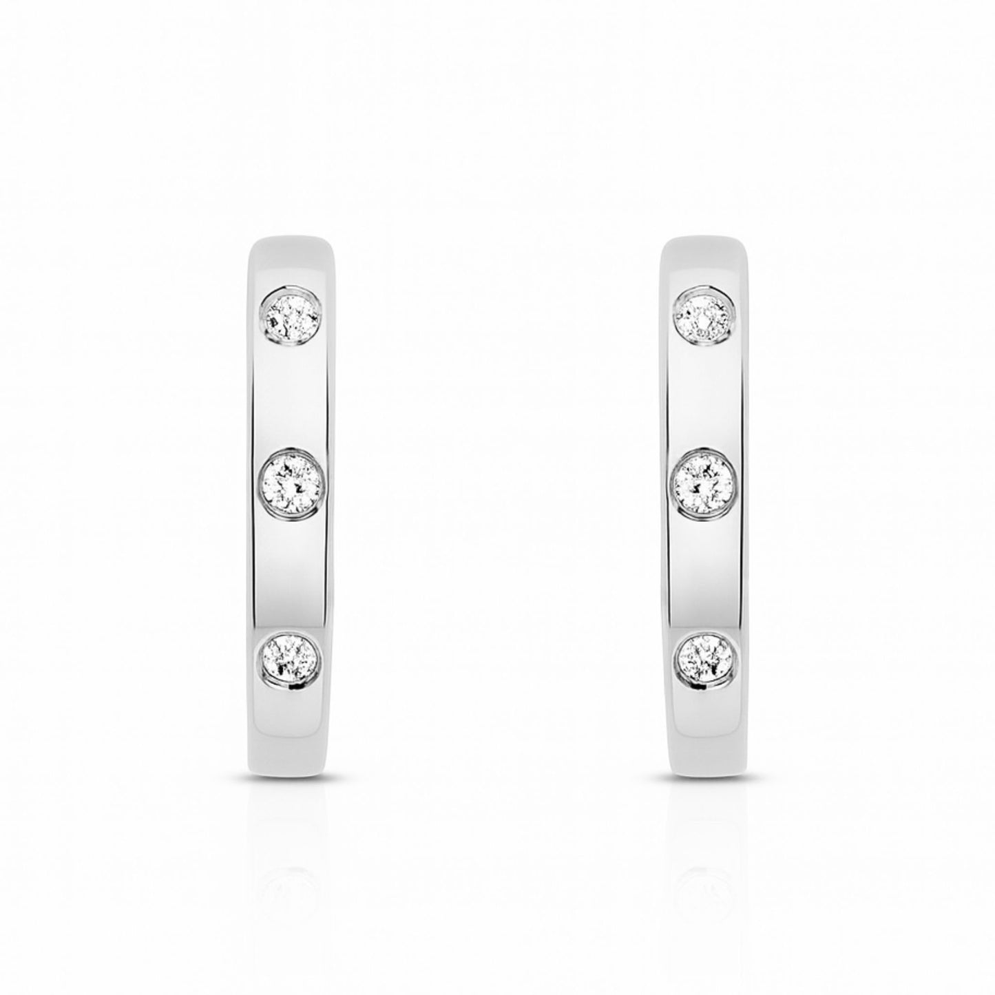 14K 0.06cttw VS White Diamond Hoop Earrings