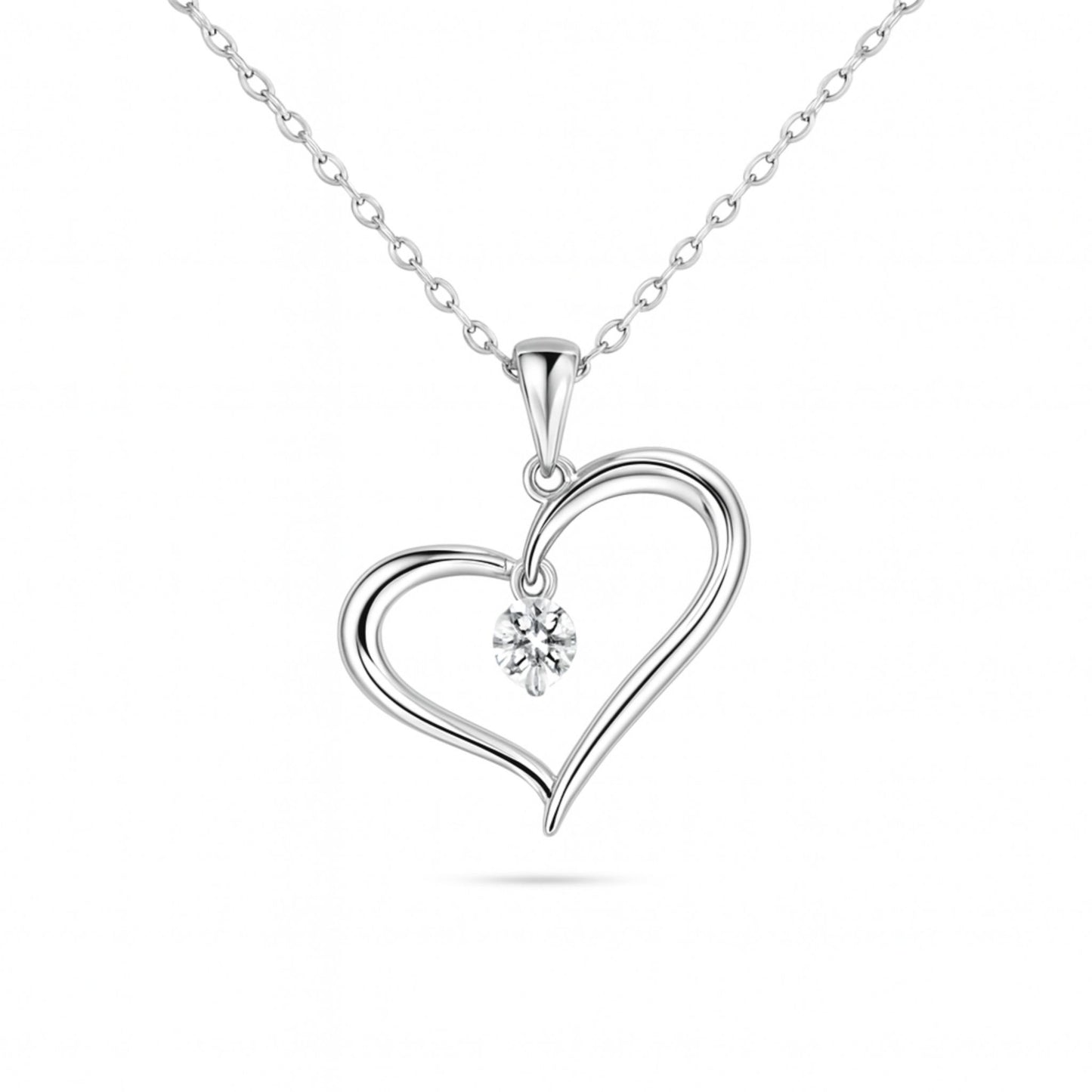 Platinum 0.30cttw Round White Diamond 18" Necklace