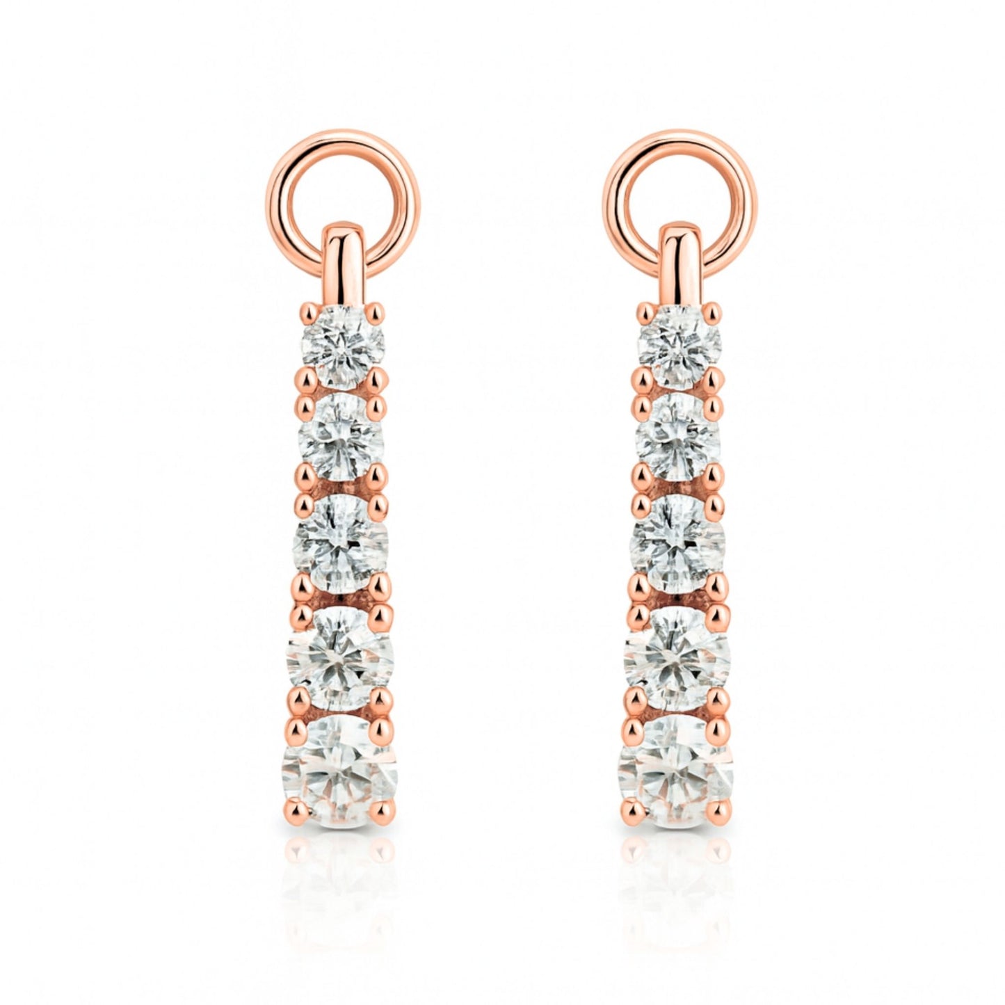 14K 1.18cttw Round VS White Diamond Hoop Earrings