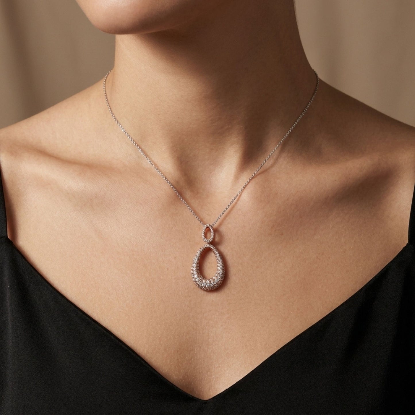 14K 0.86cttw Round Pink Diamond Pendant