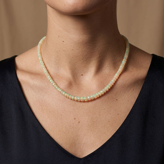 14K 45.00cttw Crystal Opal Necklace
