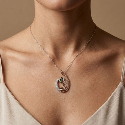 18K Marquise Jade 0.36cttw White Diamonds Pendant