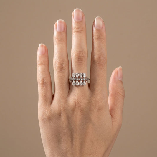 14K 1.20cttw Pear Shape VS White Diamond Ring