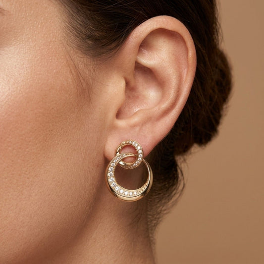 14K 0.50cttw Round White Diamond Earrings