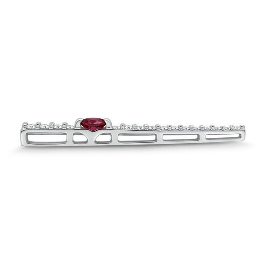 18K 0.95ct Heart Shape Ruby 0.43cttw White Diamonds Pendant