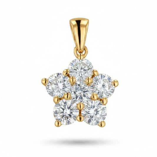 14K 1.92cttw Round VS White Diamond Pendant