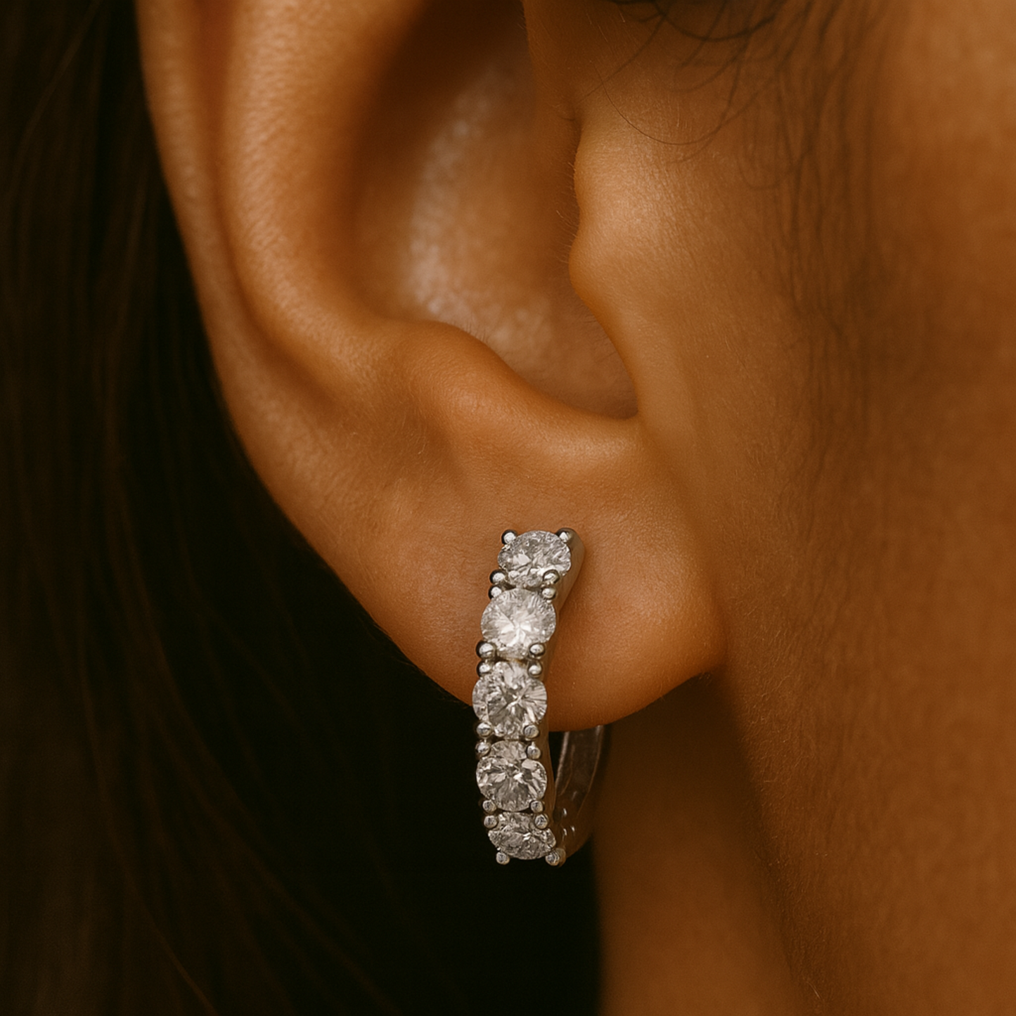14K 2.00cttw Round VS White Diamond Earrings