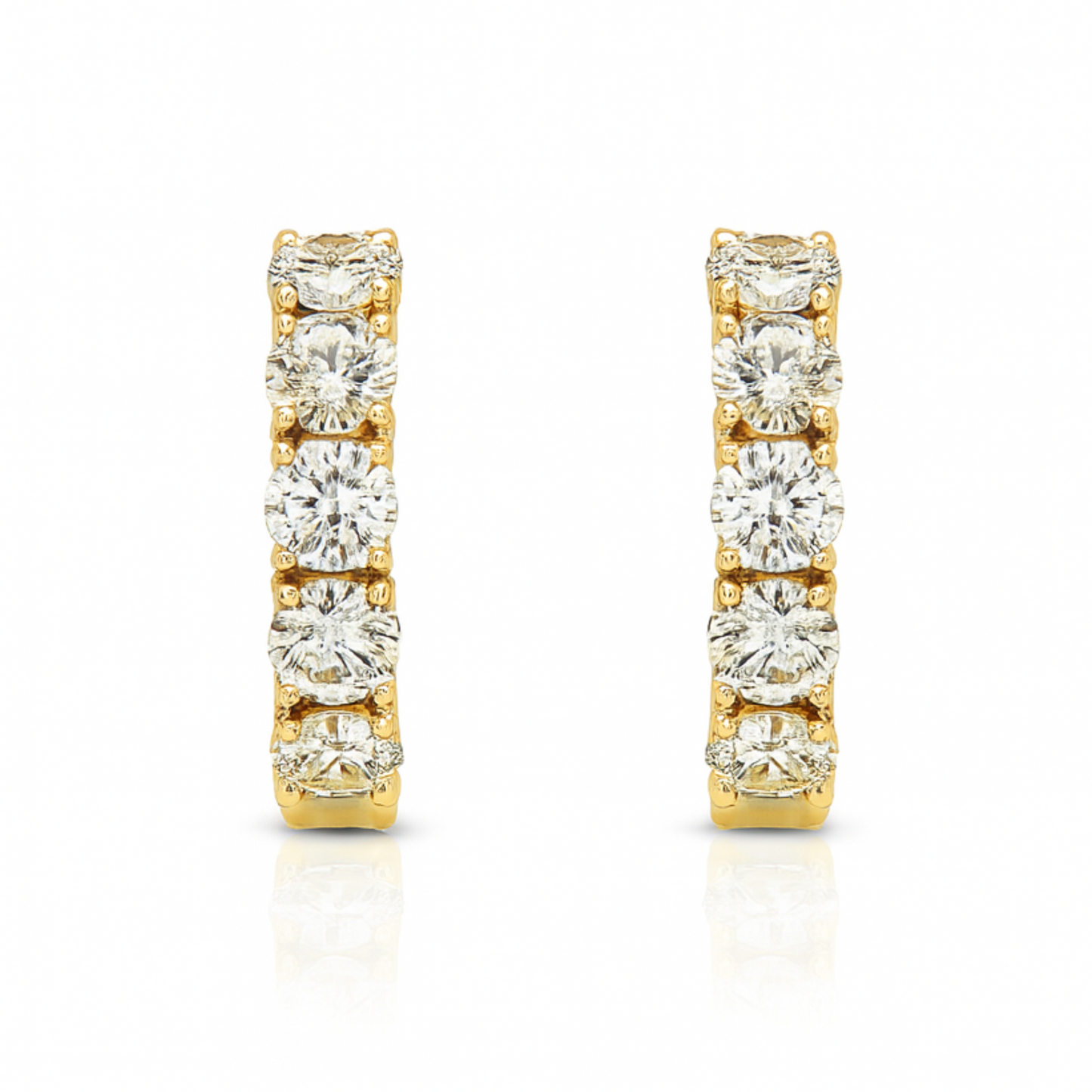 14K 2.00cttw Round VS White Diamond Earrings