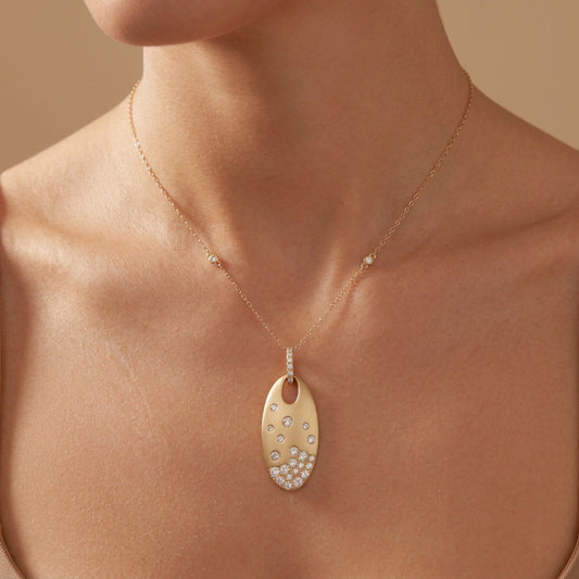 14K 0.63cttw Round White Diamond Necklace