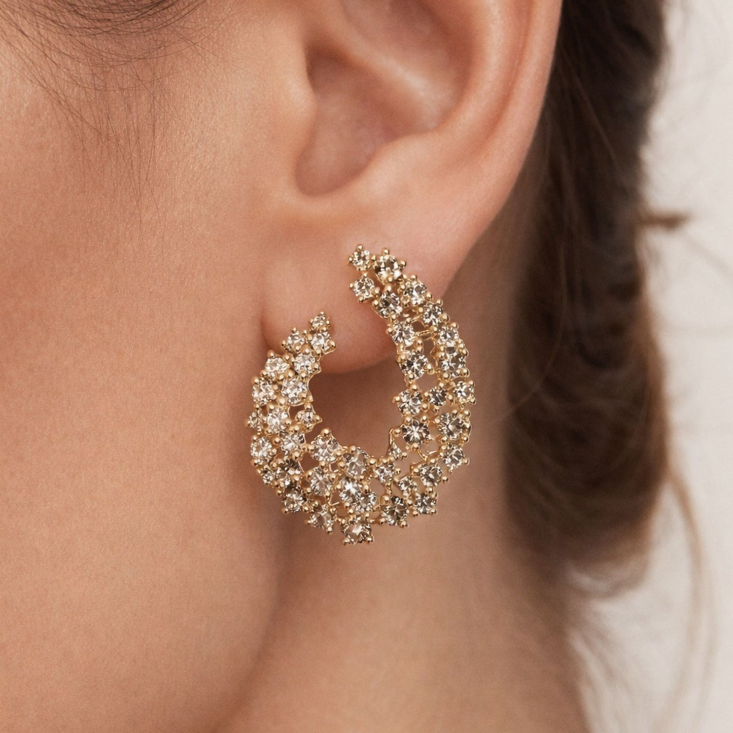 14K 2.74cttw Round Multi-Color Diamond Earrings