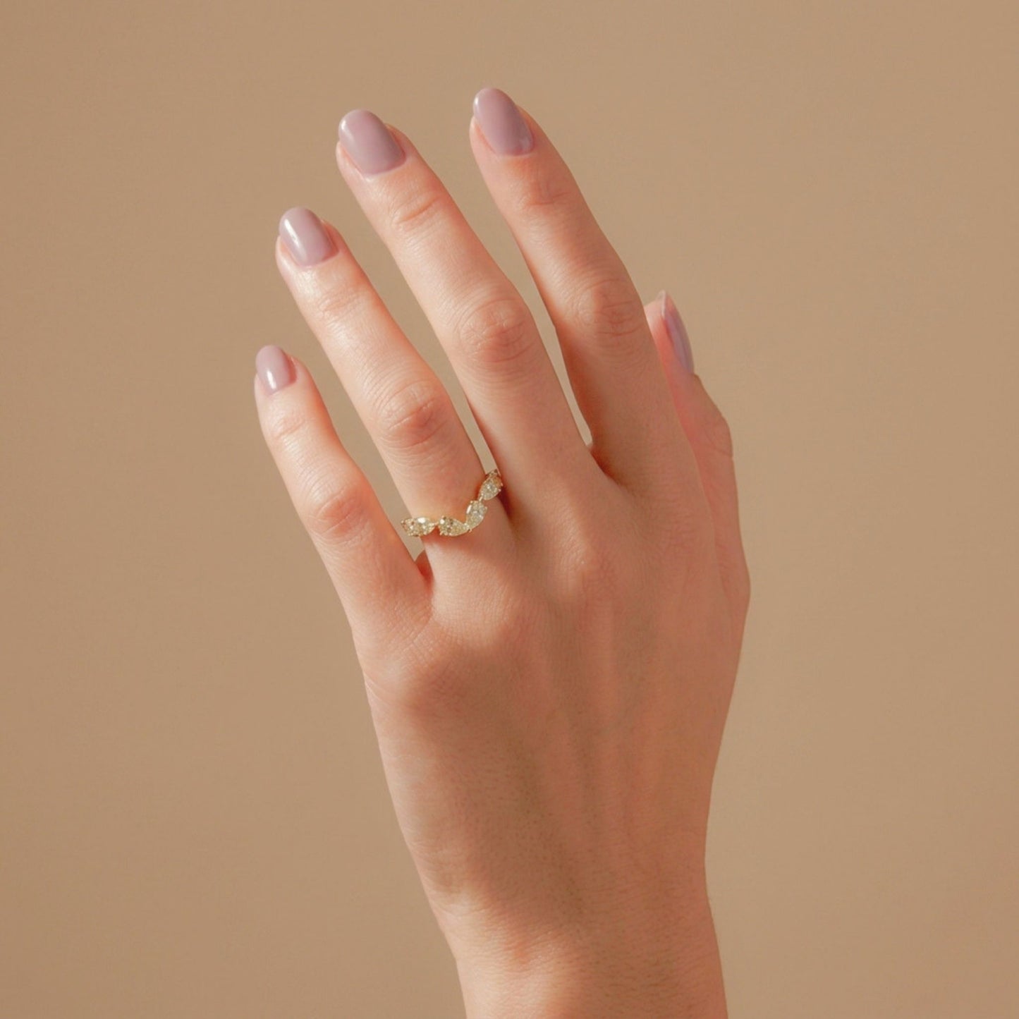 14K gold pear shape VS yellow diamond wonder ring