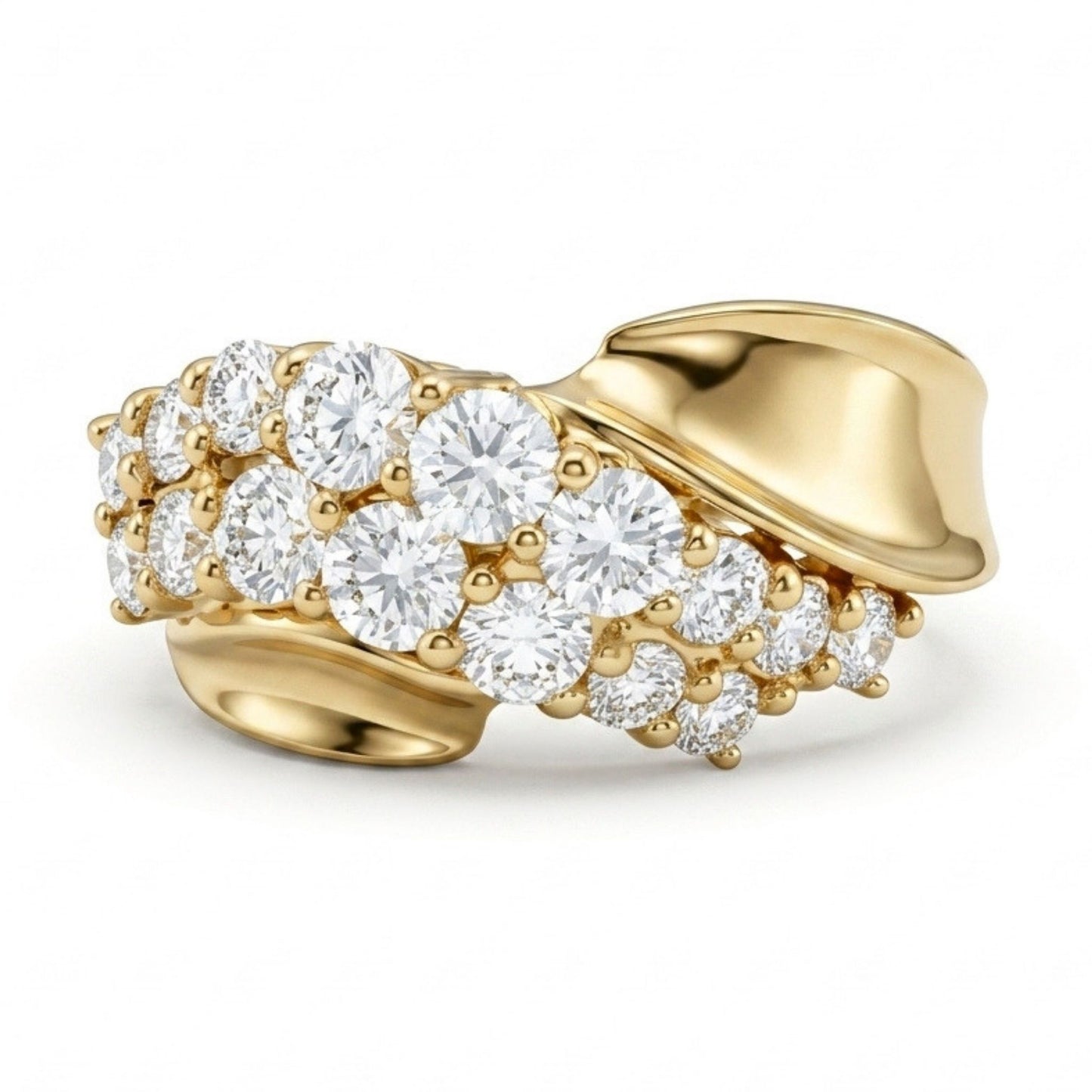 18K 0.98cttw Round White Diamond Ring