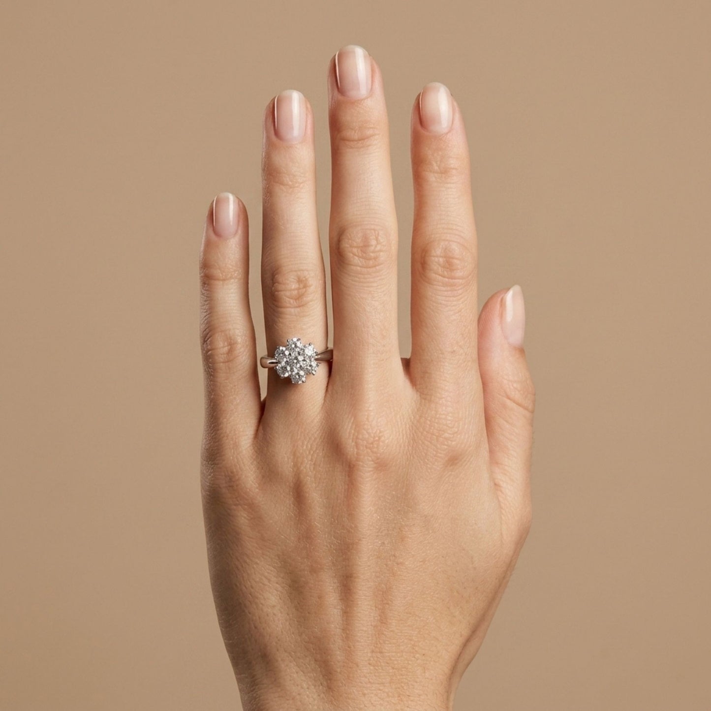 Platinum 1.50cttw Round White Diamond Ring