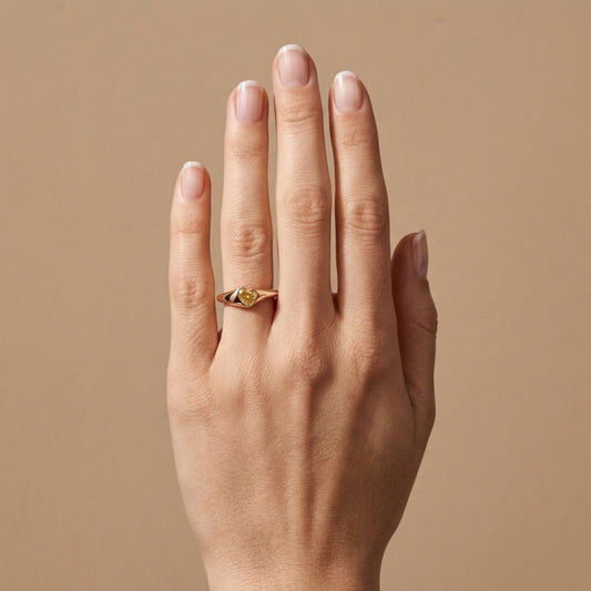 14K 0.50ct Heart Shape VS Yellow Diamond Ring