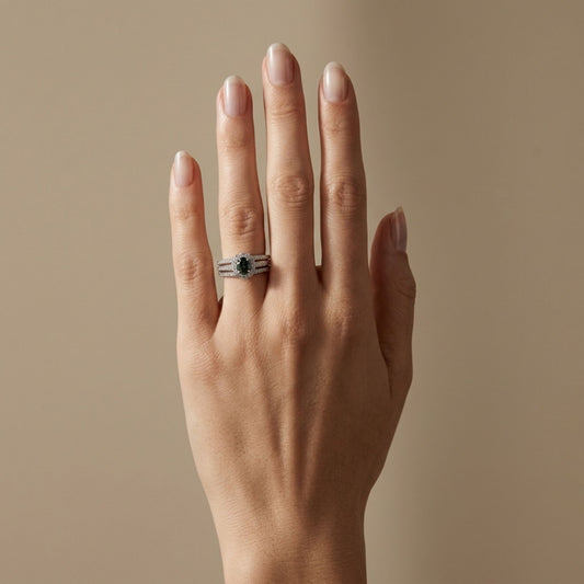 Platinum 0.40ct Oval Private Collection Brazilian Alexandrite 0.46cttw White Diamonds Ring