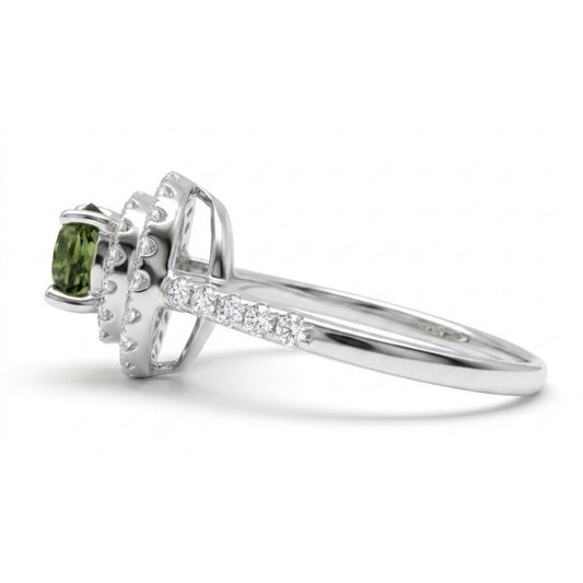 14K 1.20ct Oval Alexandrite 0.68cttw VS White Diamonds Ring GIA #7548629712