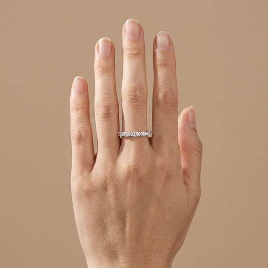 14K 1.00cttw Marquise VS White Diamond Band Ring