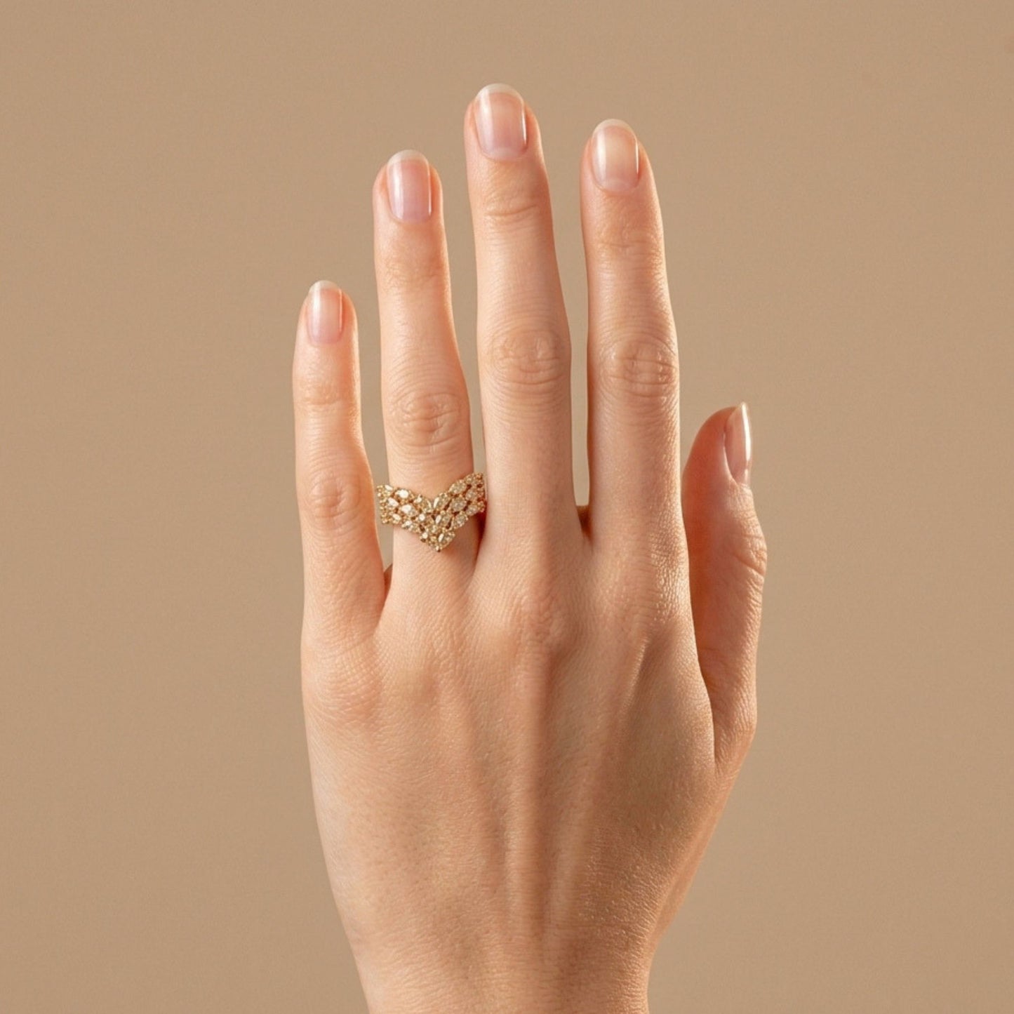 14K 1.30cttw Pear Shape VS Yellow Diamond Wonder Ring
