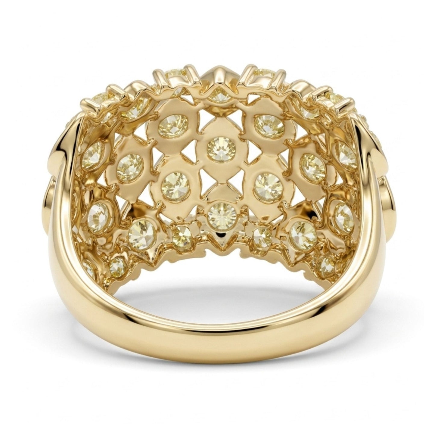 14K 1.77cttw Round VS Light Yellow Diamond Ring