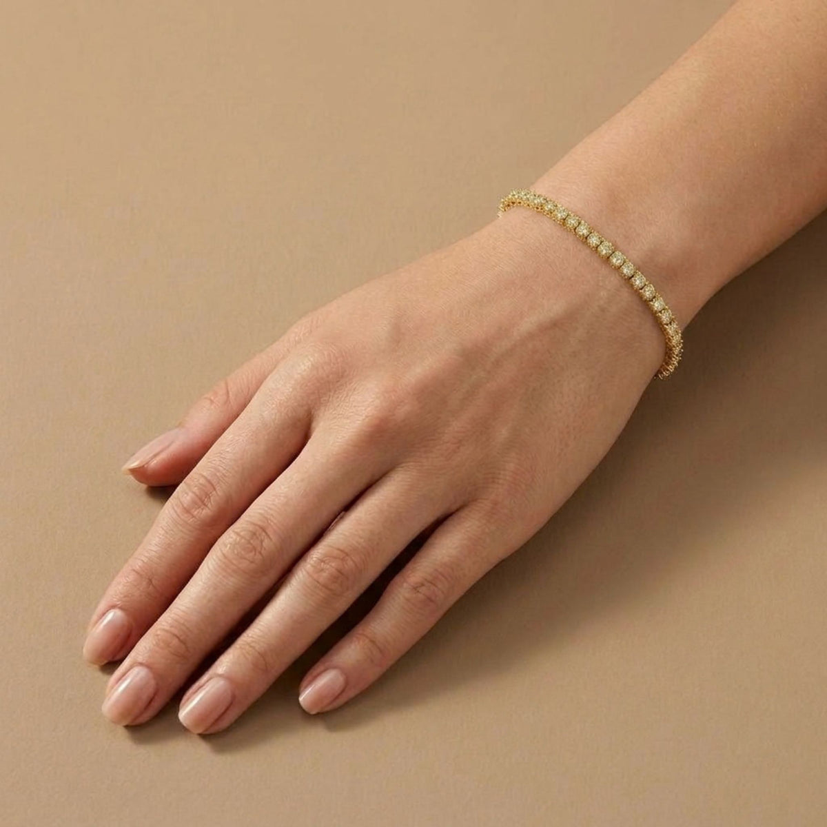 14K 2.85cttw Round VS Light Yellow Diamond Tennis Bracelet