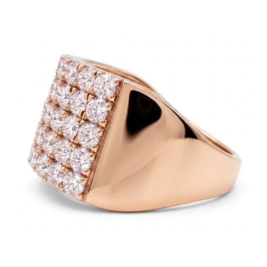 14K 2.00cttw Round Pink Diamond Band Ring