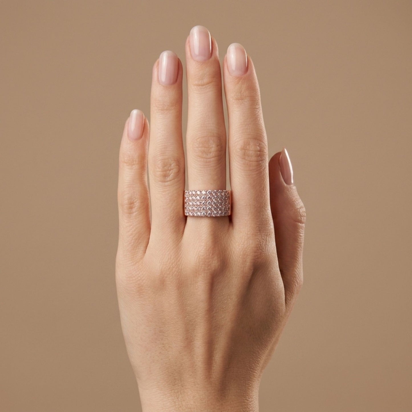 14K 2.00cttw Round Pink Diamond Band Ring