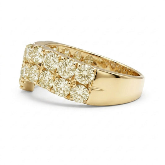14K 2.00cttw Round VS Light Yellow Diamond Wonder Ring
