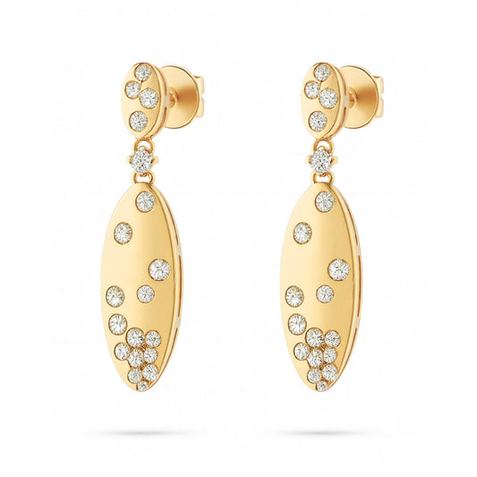 14K 1.02cttw Round White Diamond Drop Earrings