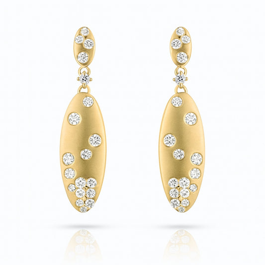 14K 1.02cttw Round White Diamond Drop Earrings