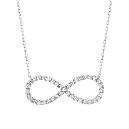 14K 1.04cttw VS White Diamonds Infinity Necklace