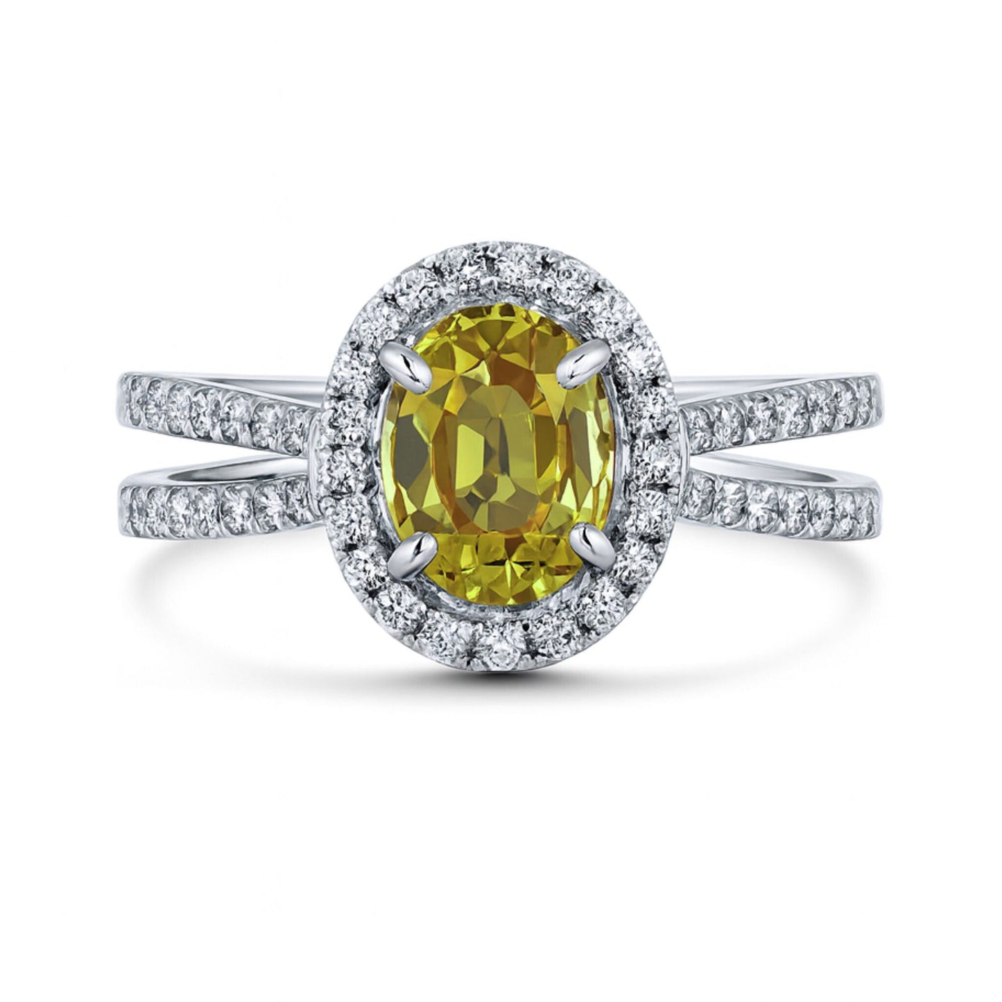 14K 1.35ct Oval Mali Garnet 0.60cttw White Diamonds Ring