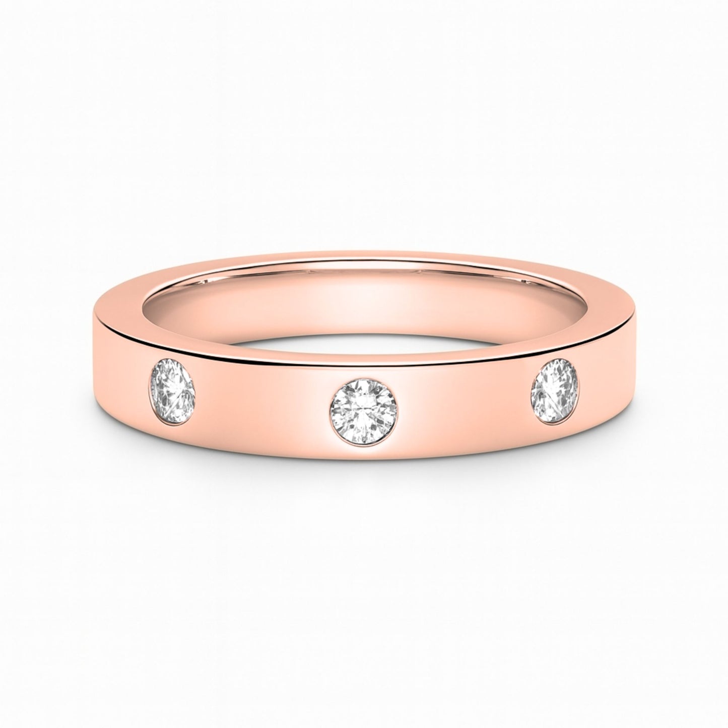 14K 0.23cttw Round VS White Diamond Band Ring