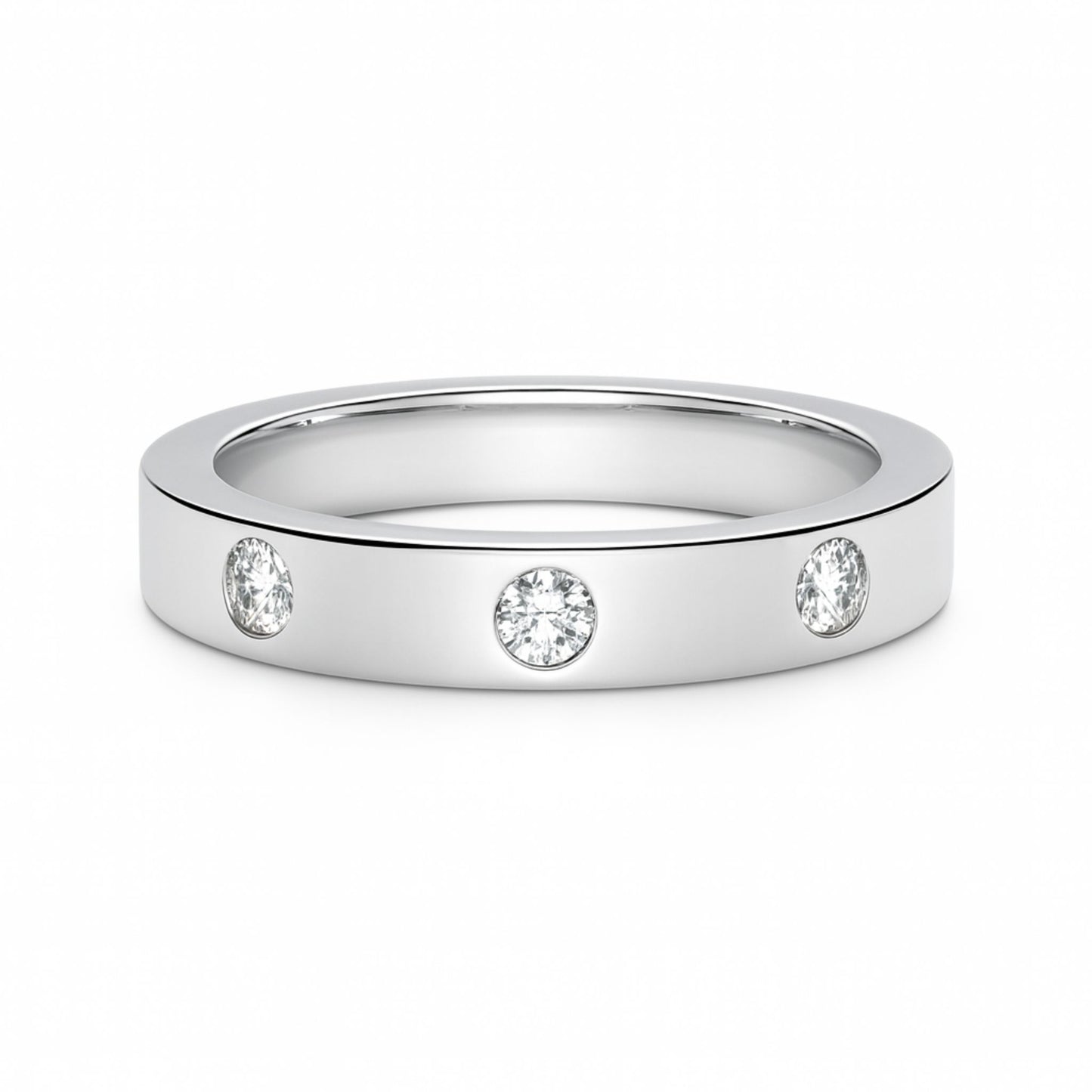 14K 0.23cttw Round VS White Diamond Band Ring
