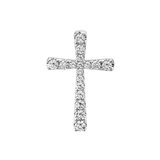 14K 0.81cttw VS Diamonds Cross Pendant