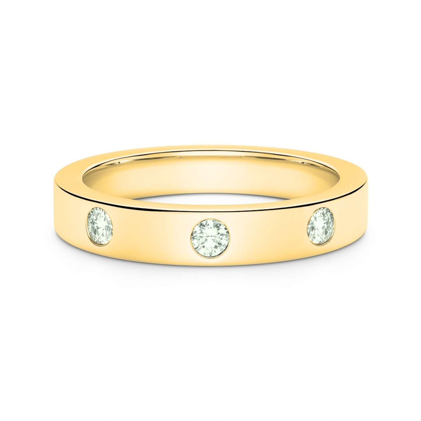 14K 0.23cttw Round VS White Diamond Band Ring