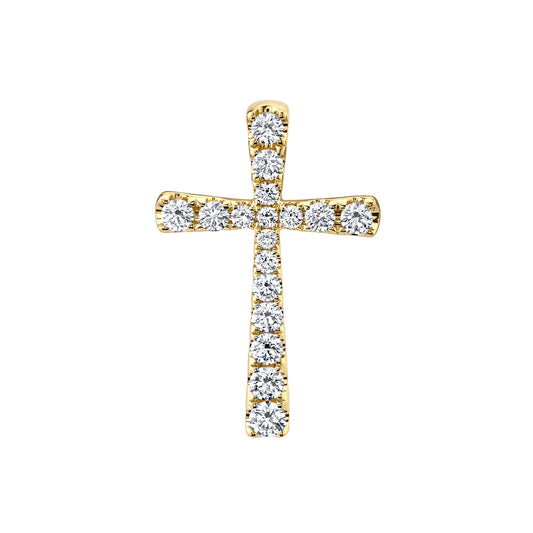 14K 0.81cttw VS Diamonds Cross Pendant
