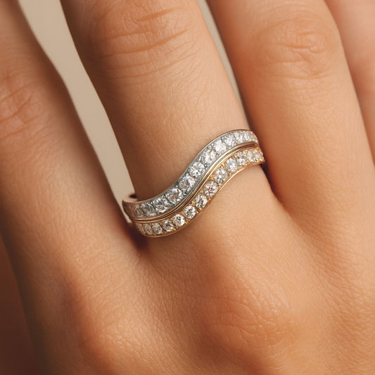14K 1.01cttw Round VS White Diamond Band Ring