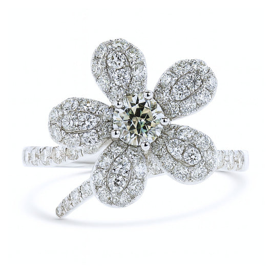 14K 0.25ct Round SI1 Chameleon Diamond 0.82cttw VS White Diamonds Ring GIA #2225986100