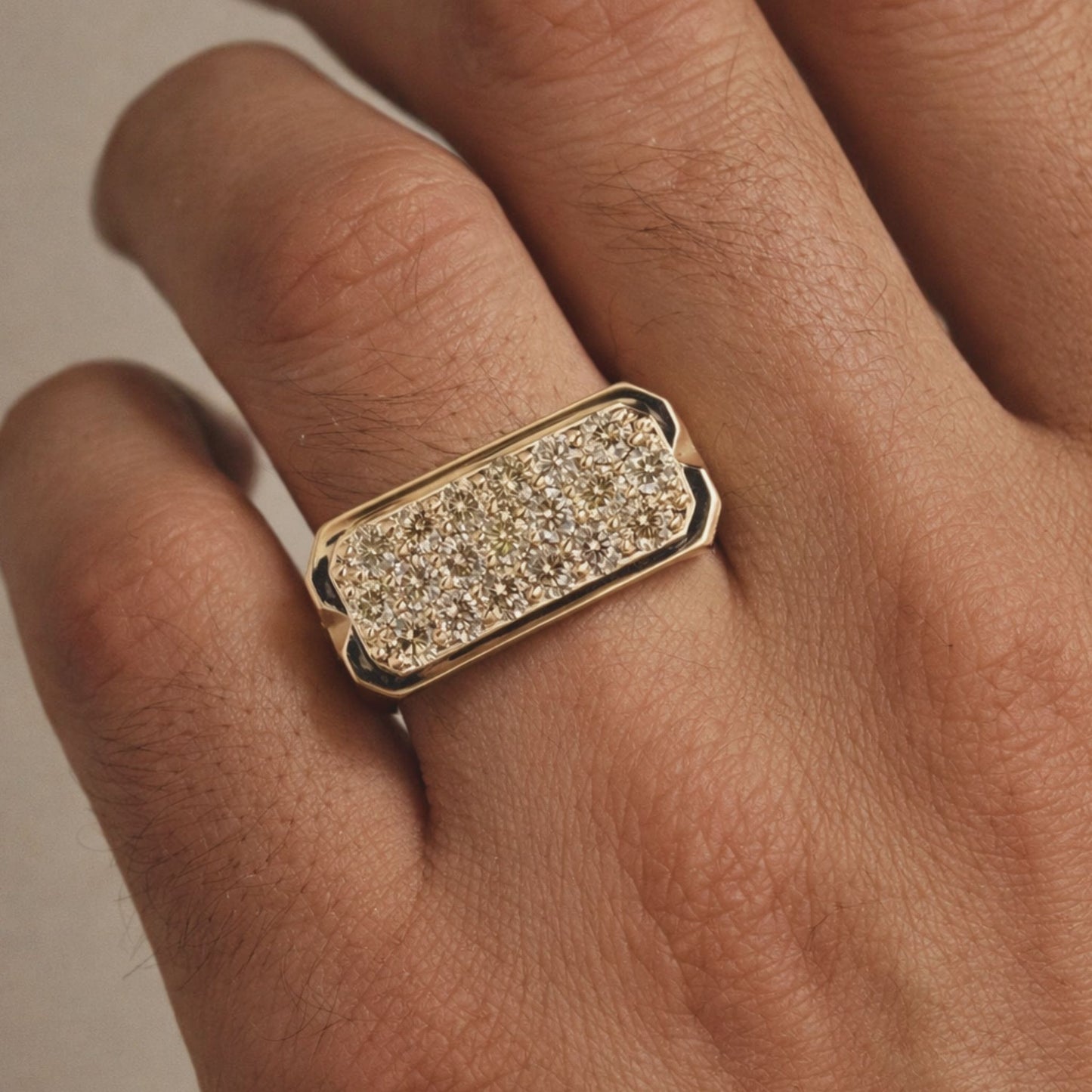 14K 2.10cttw Round Multi-Color Diamond Men's Ring