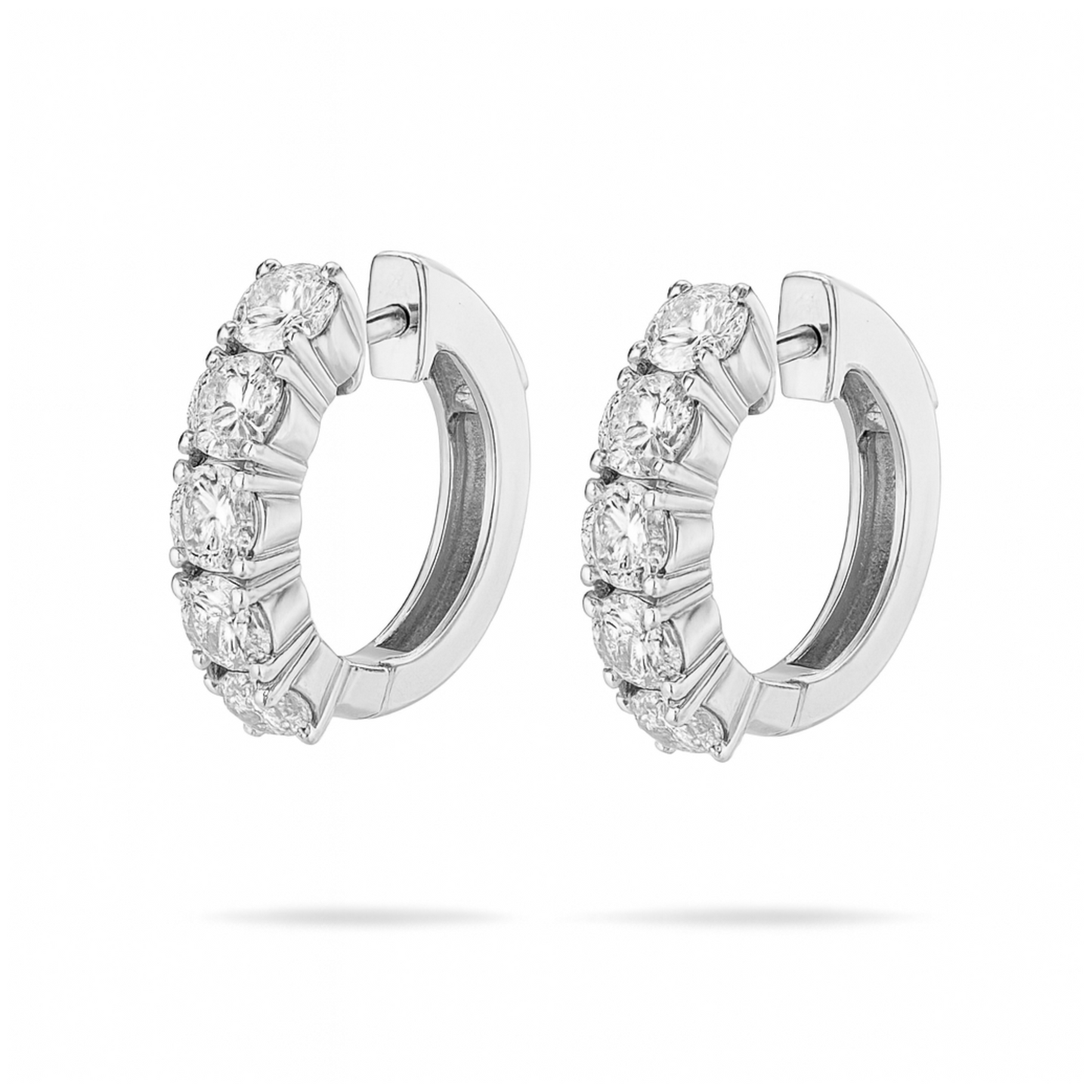 14K 2.00cttw Round VS White Diamond Earrings
