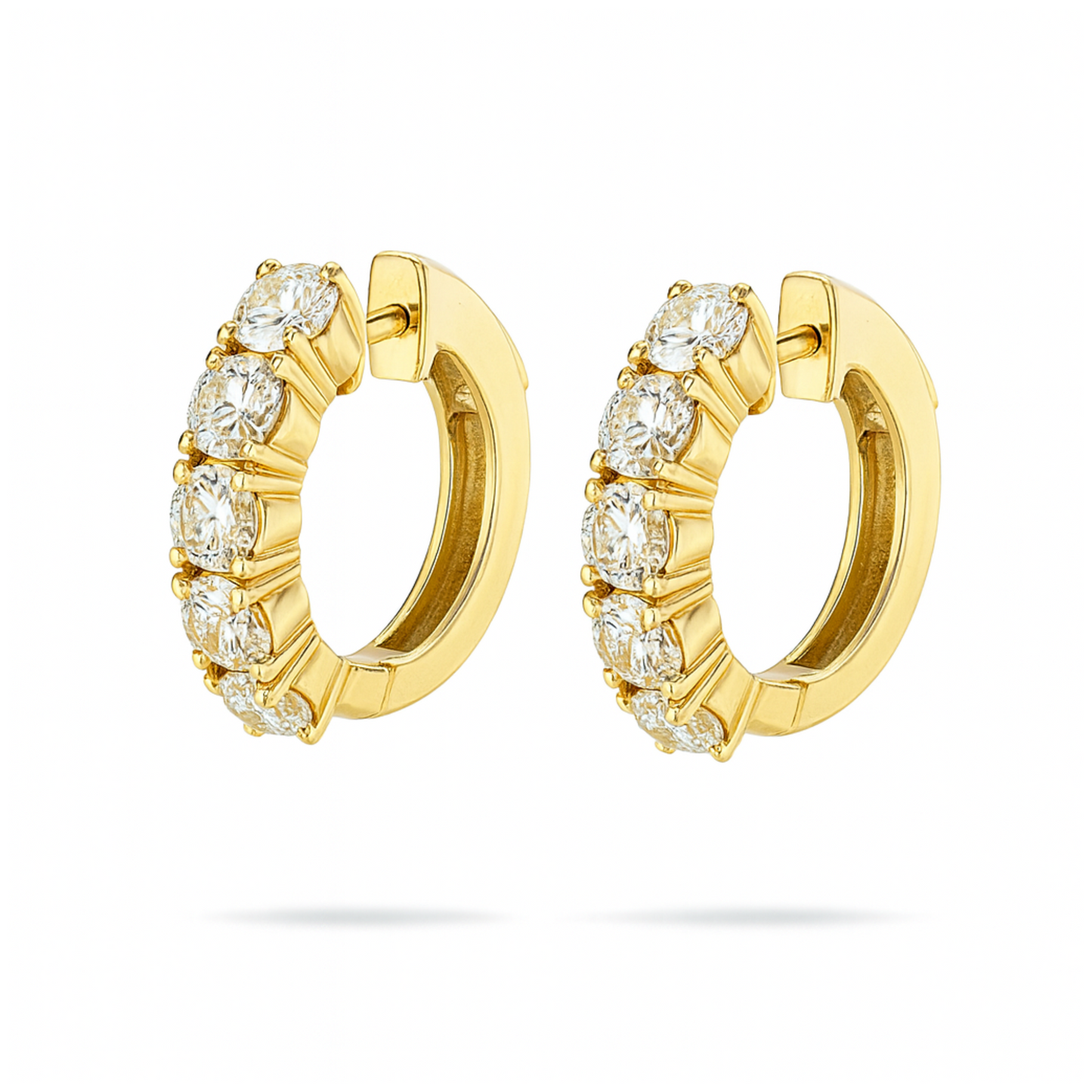 14K 2.00cttw Round VS White Diamond Earrings