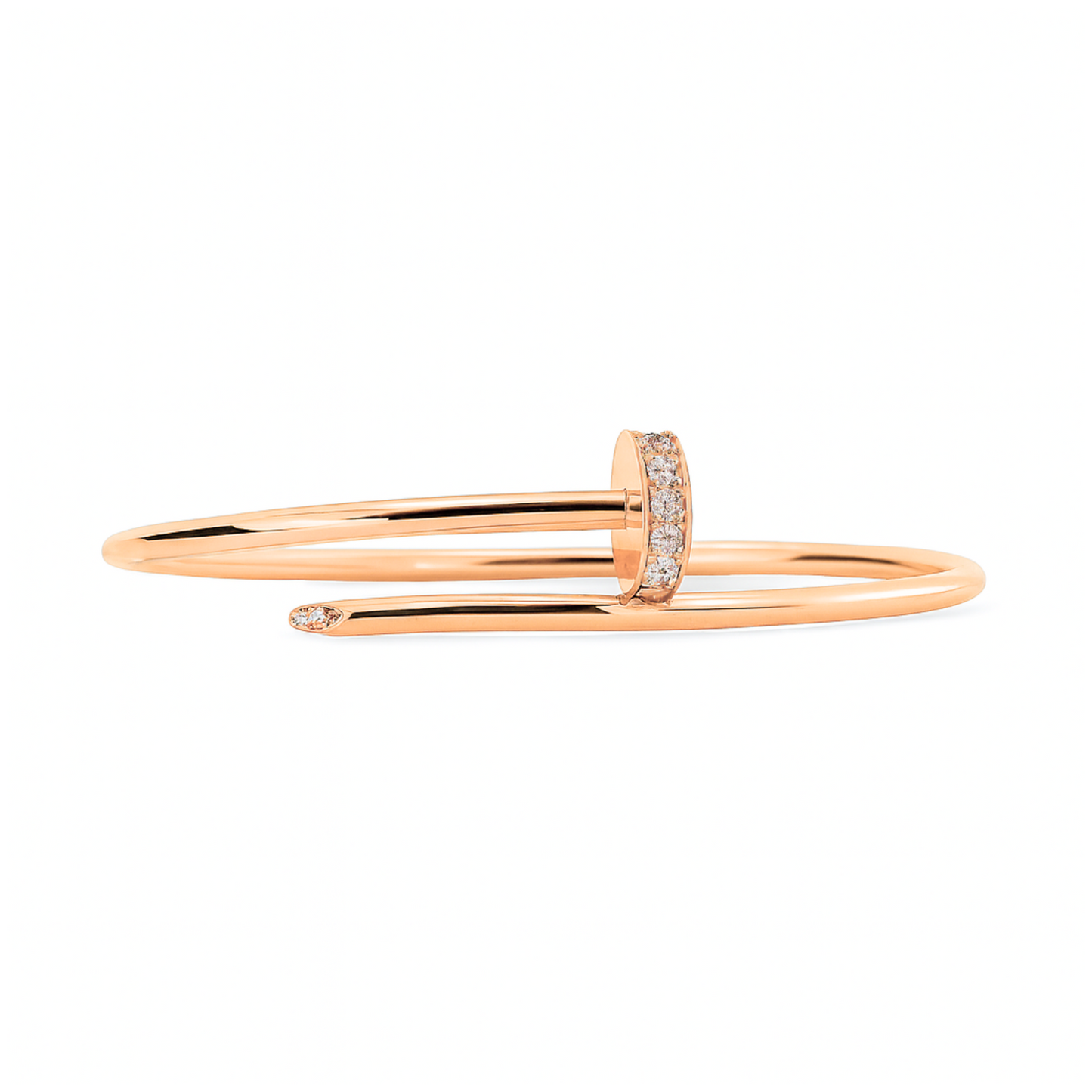 18K 0.50cttw VS White Diamond Nail Bangle