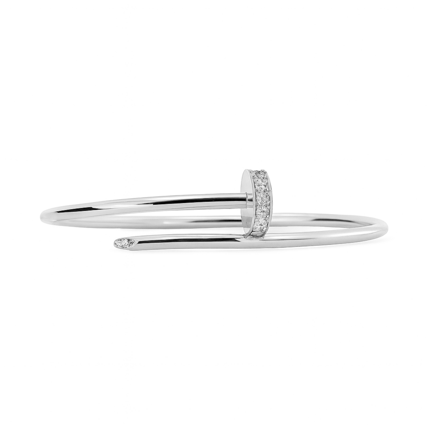 18K 0.50cttw VS White Diamond Nail Bangle