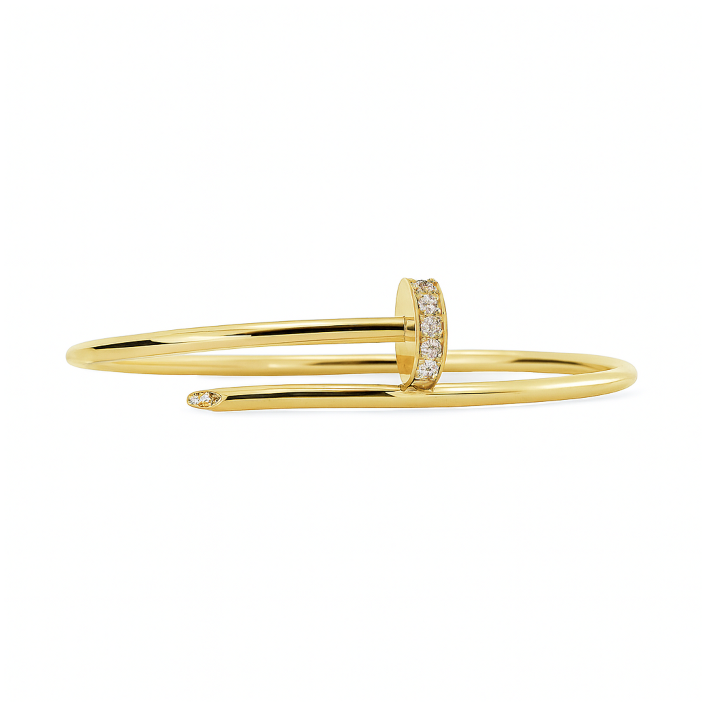 18K 0.50cttw VS White Diamond Nail Bangle
