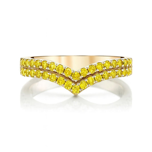 14K 0.54cttw Yellow Diamond Wonder Ring