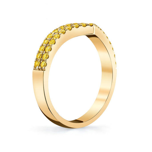 14K 0.54cttw Yellow Diamond Wonder Ring