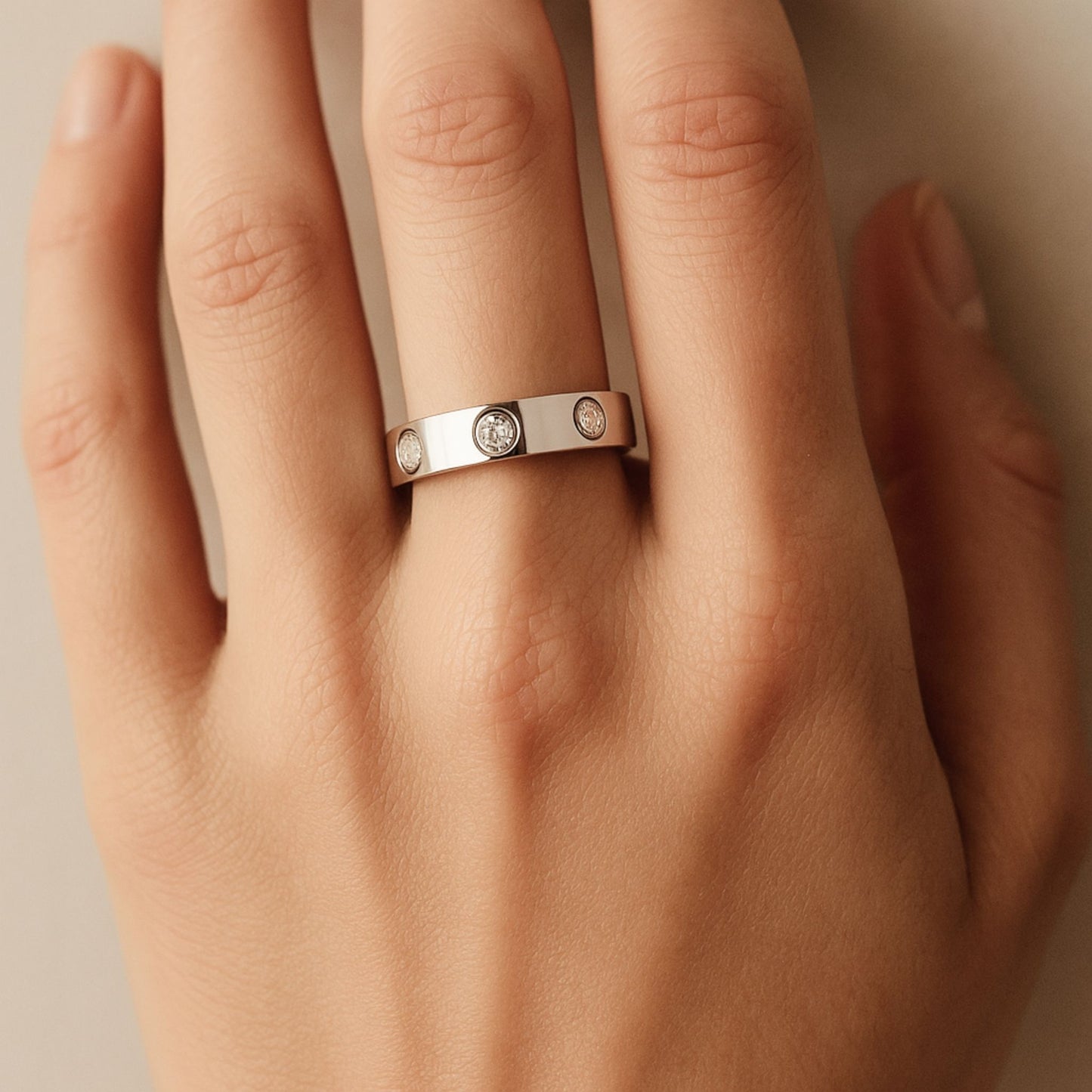 14K 0.23cttw Round VS White Diamond Band Ring