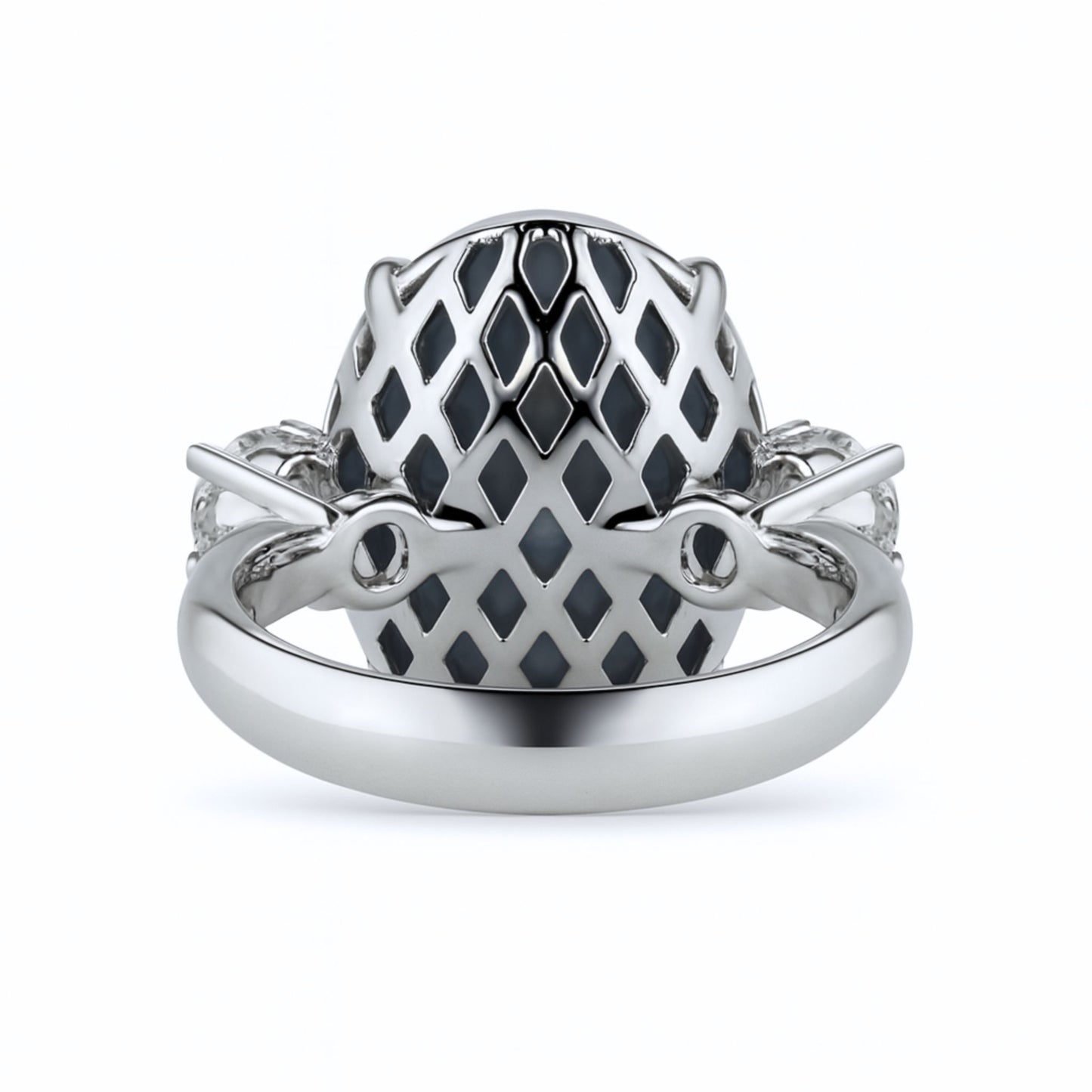 Platinum 27.47ct Oval Unheated Star Sapphire 1.14cttw White Diamonds Ring