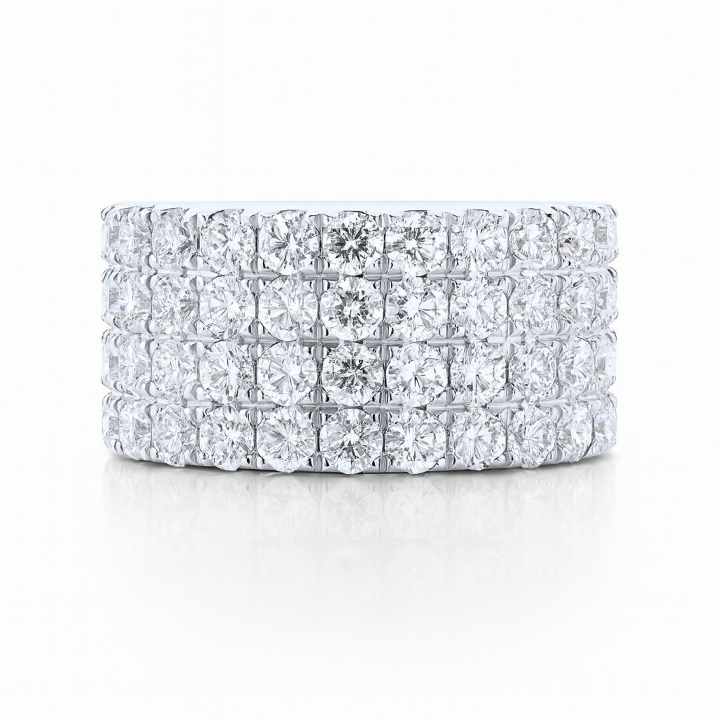 14K 2.97cttw Round VS White Diamond Band Ring