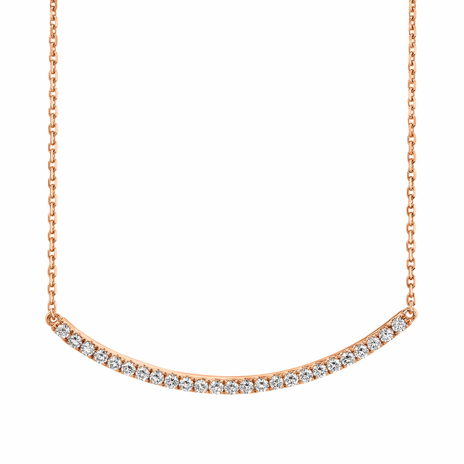 TVON 14K 1.00cttw VS Diamond Smile Necklace